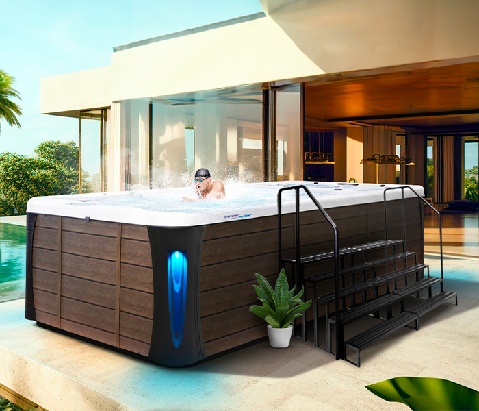 Calspas hot tub being used in a family setting - Auburn